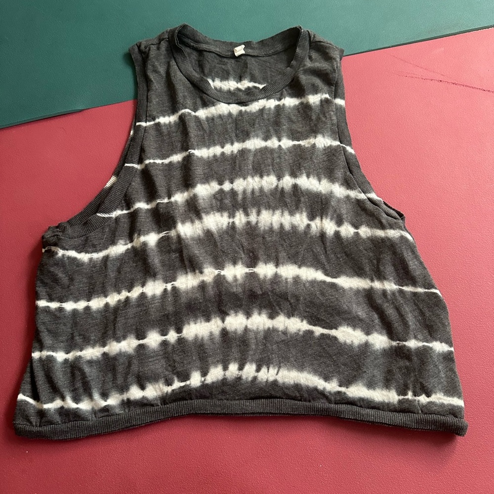 Free People Movement Striped Cropped Top Size M Medium